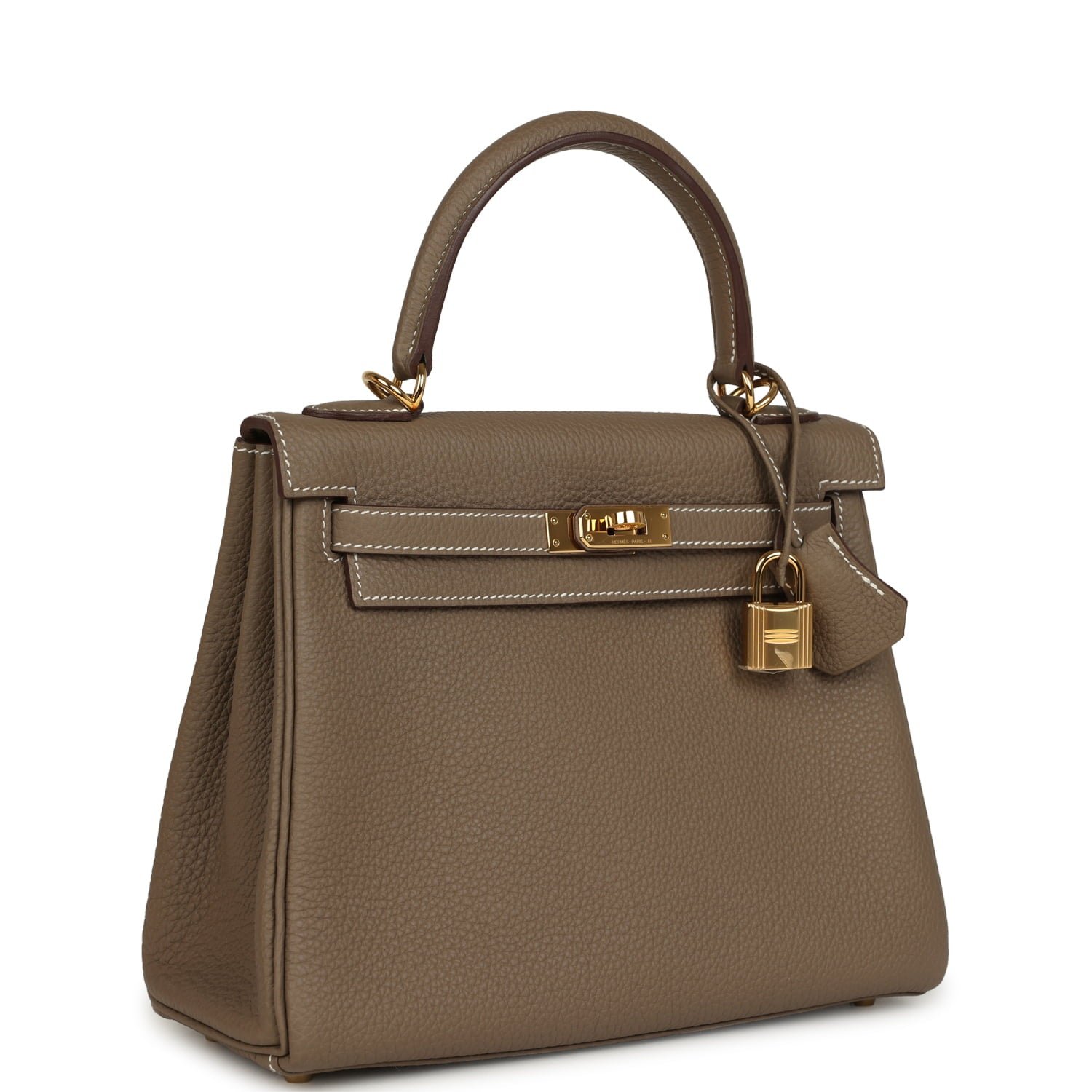 Hermes Kelly Retourne 25 Etoupe Togo Gold Hardware - Image 2