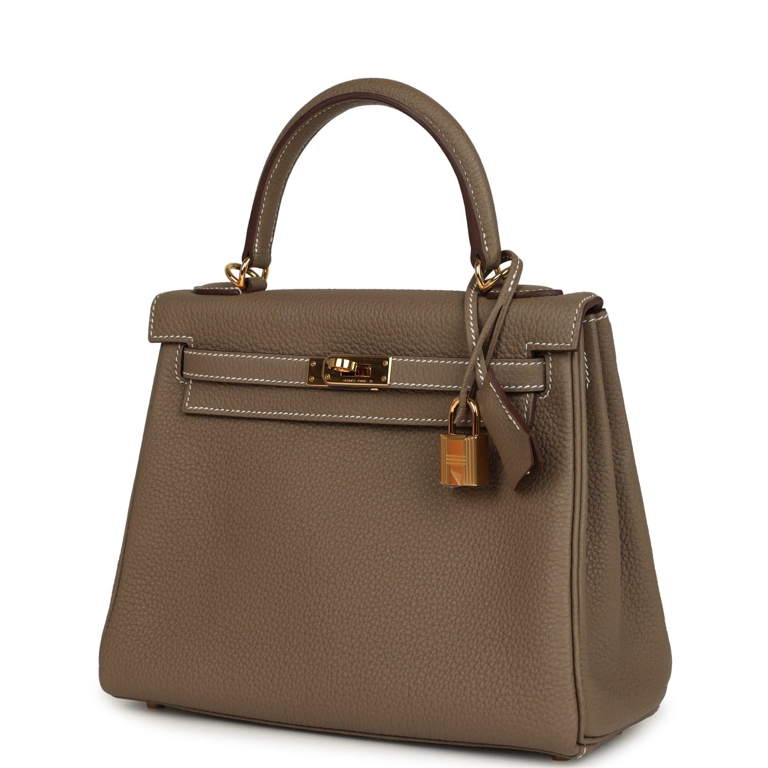 Hermes Kelly Retourne 25 Etoupe Togo Gold Hardware - Image 5