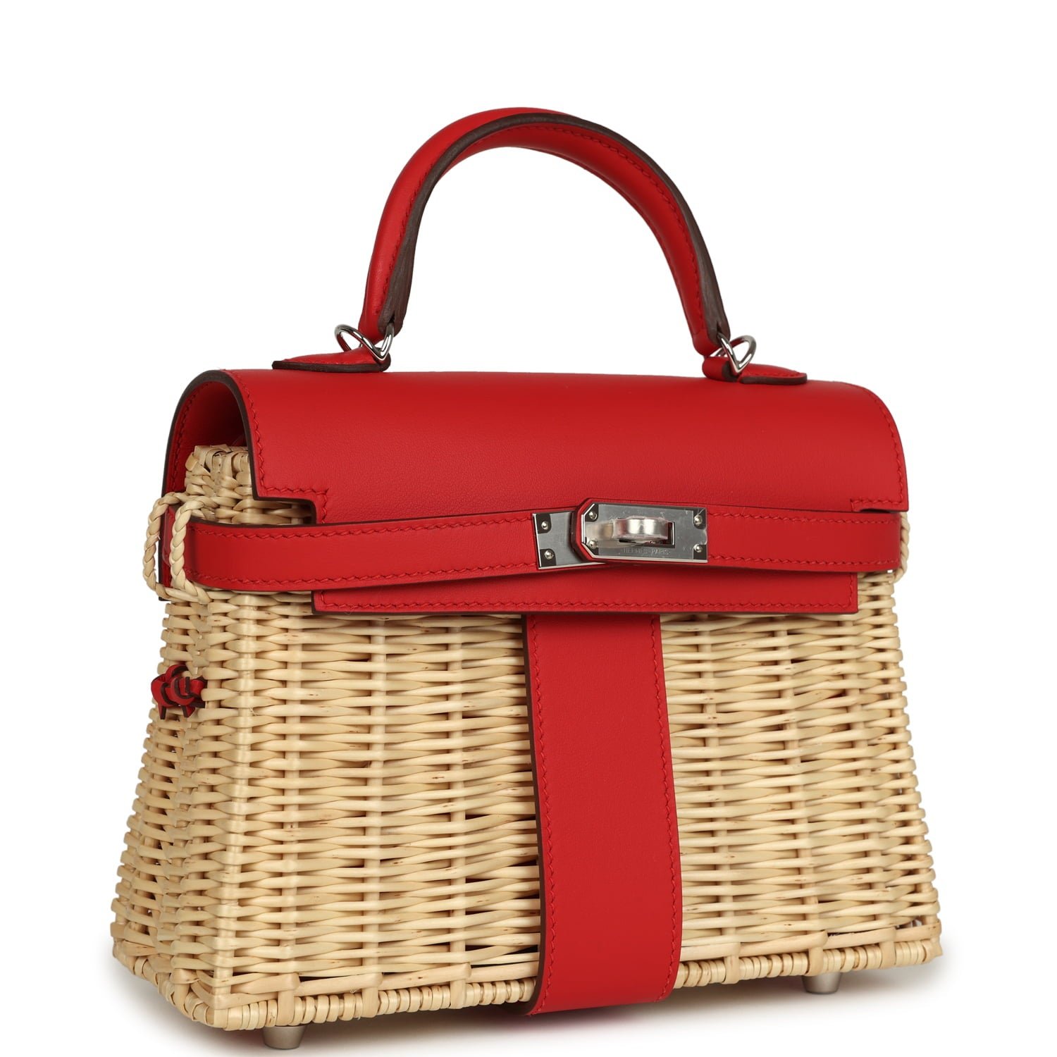 Hermes Mini Picnic Kelly 20 Rouge De Coeur Swift Palladium Hardware - Image 2