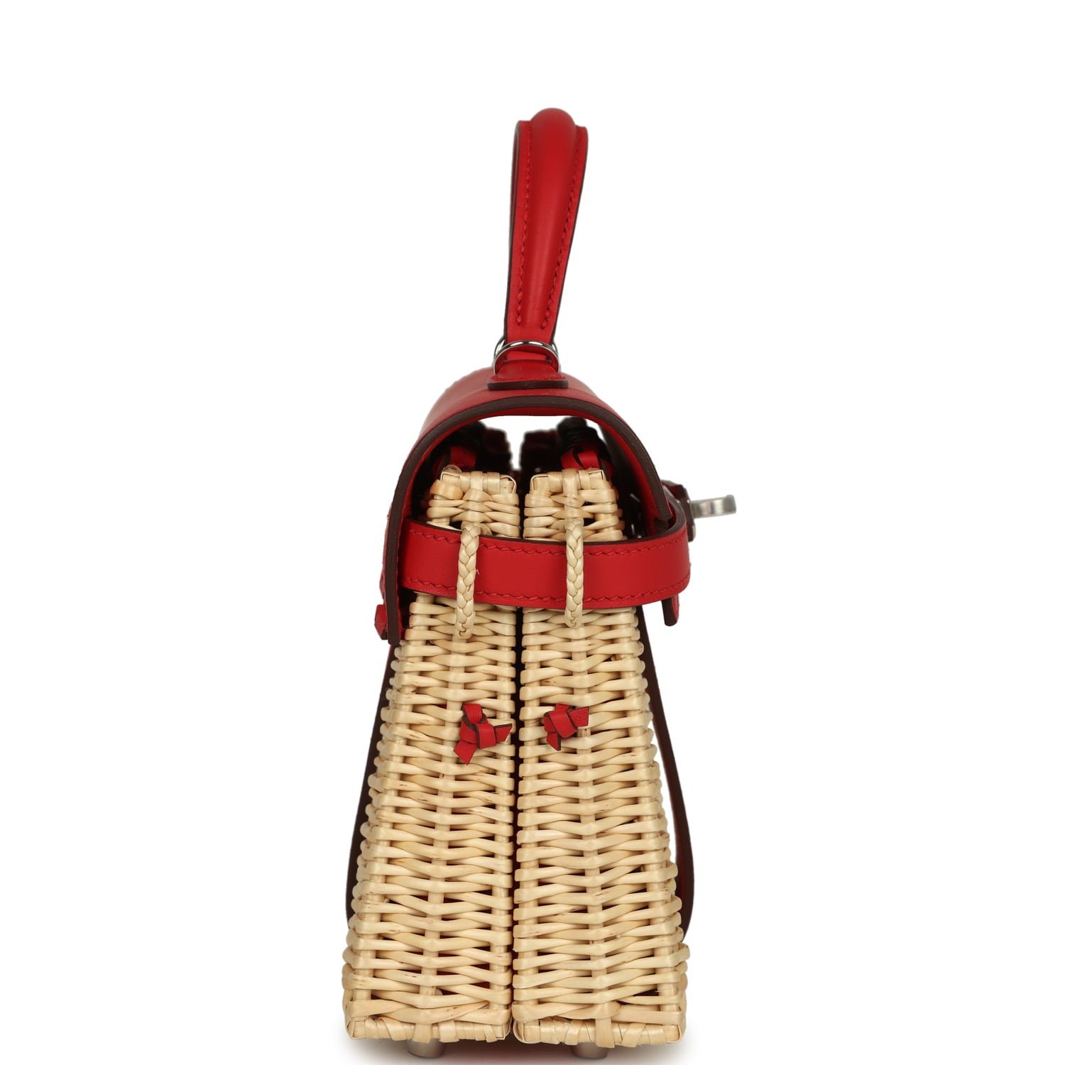 Hermes Mini Picnic Kelly 20 Rouge De Coeur Swift Palladium Hardware - Image 3