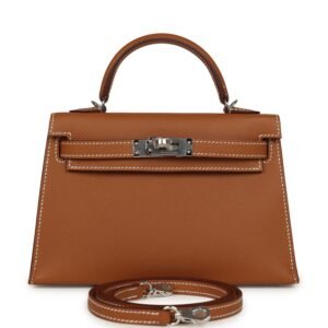 Hermes Kelly Sellier 20 Gold Epsom Palladium Hardware