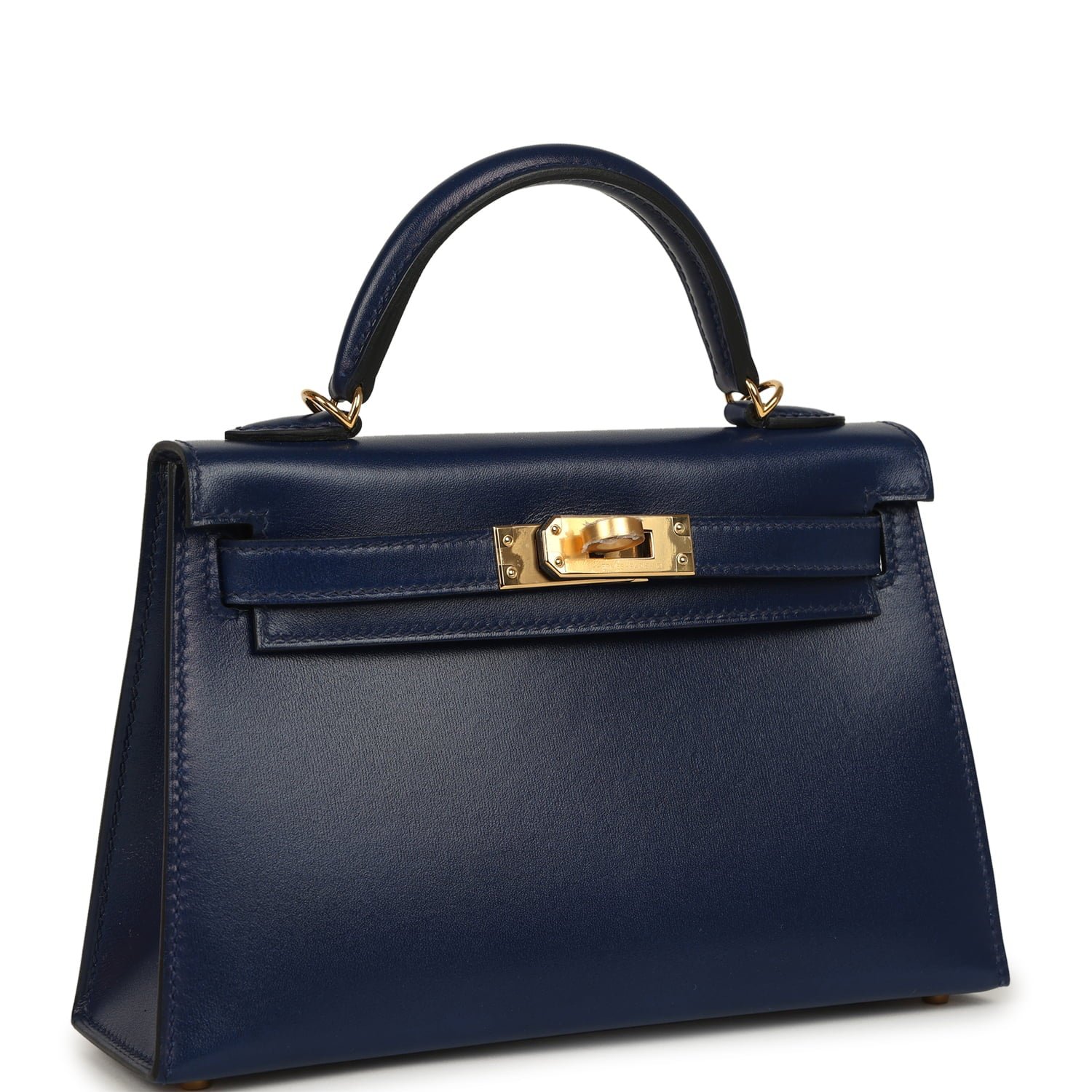 Hermes Kelly Sellier 20 Bleu Saphir Box Gold Hardware - Image 2