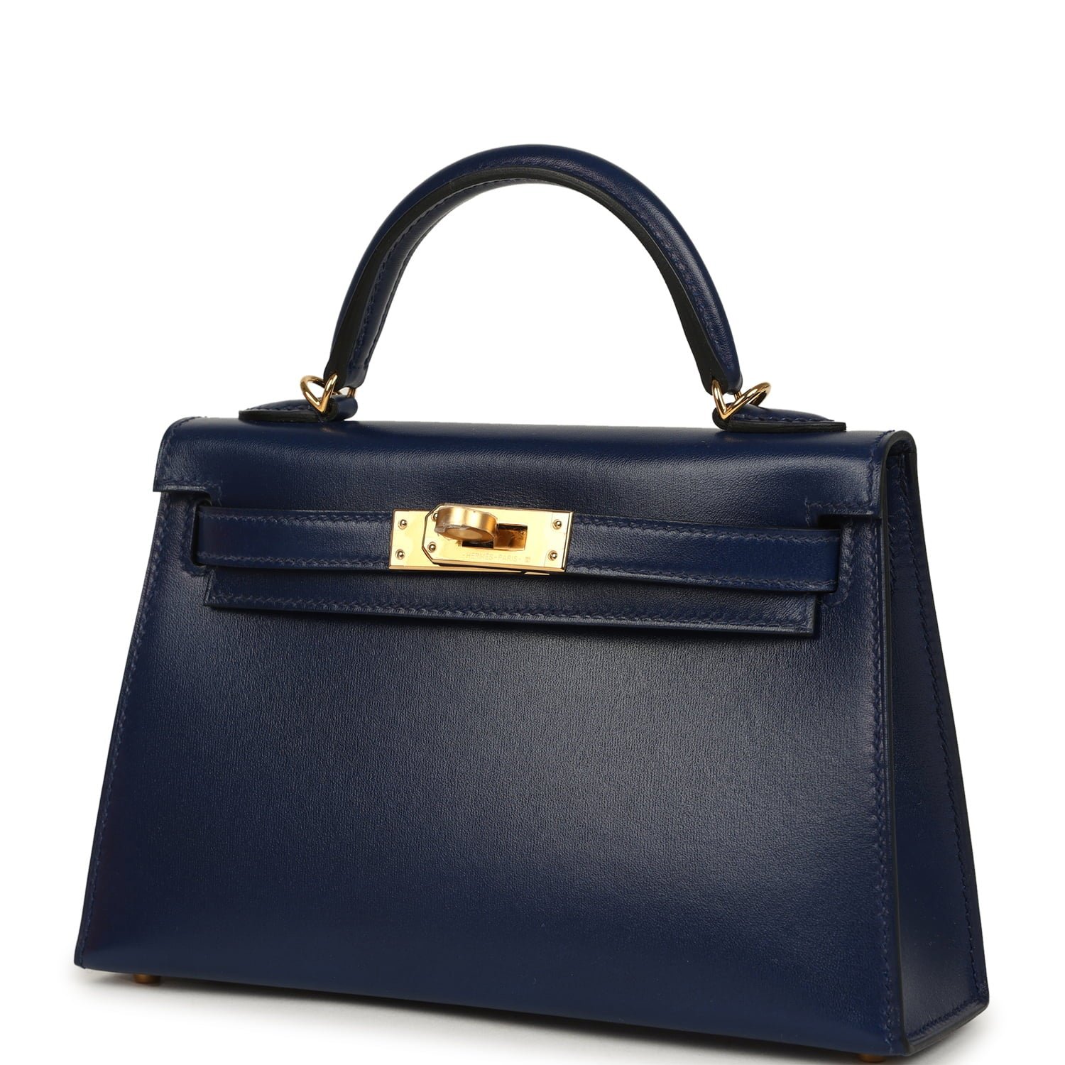 Hermes Kelly Sellier 20 Bleu Saphir Box Gold Hardware - Image 5