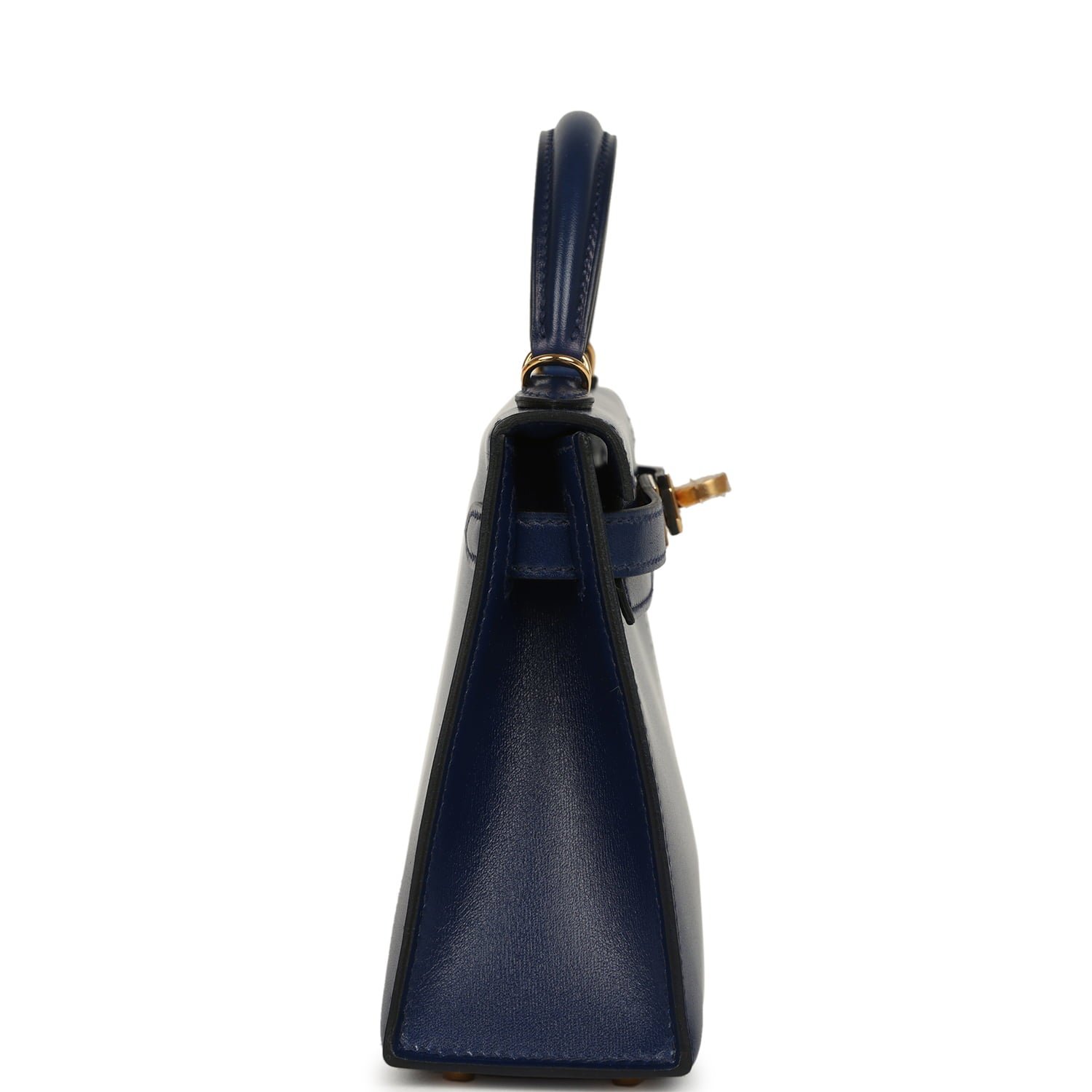 Hermes Kelly Sellier 20 Bleu Saphir Box Gold Hardware - Image 3