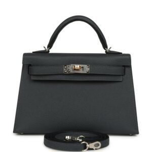 Hermes Kelly Sellier 20 Gris Misty Epsom Electrum Hardware