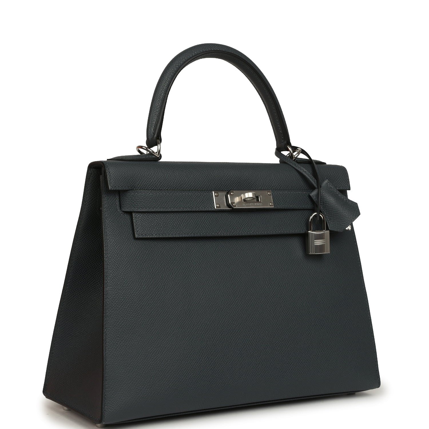 Hermes Kelly Sellier 28 Gris Misty Epsom Palladium Hardware - Image 2