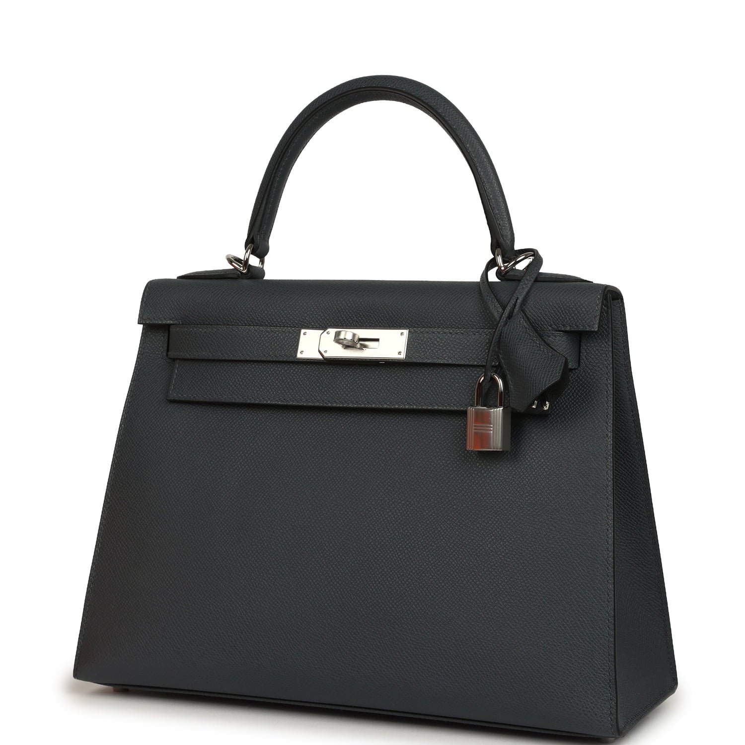 Hermes Kelly Sellier 28 Gris Misty Epsom Palladium Hardware - Image 5