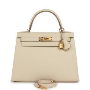 Hermes Kelly Sellier 28 Craie Epsom Gold Hardware (MAC-H-K-260617-7-CS)