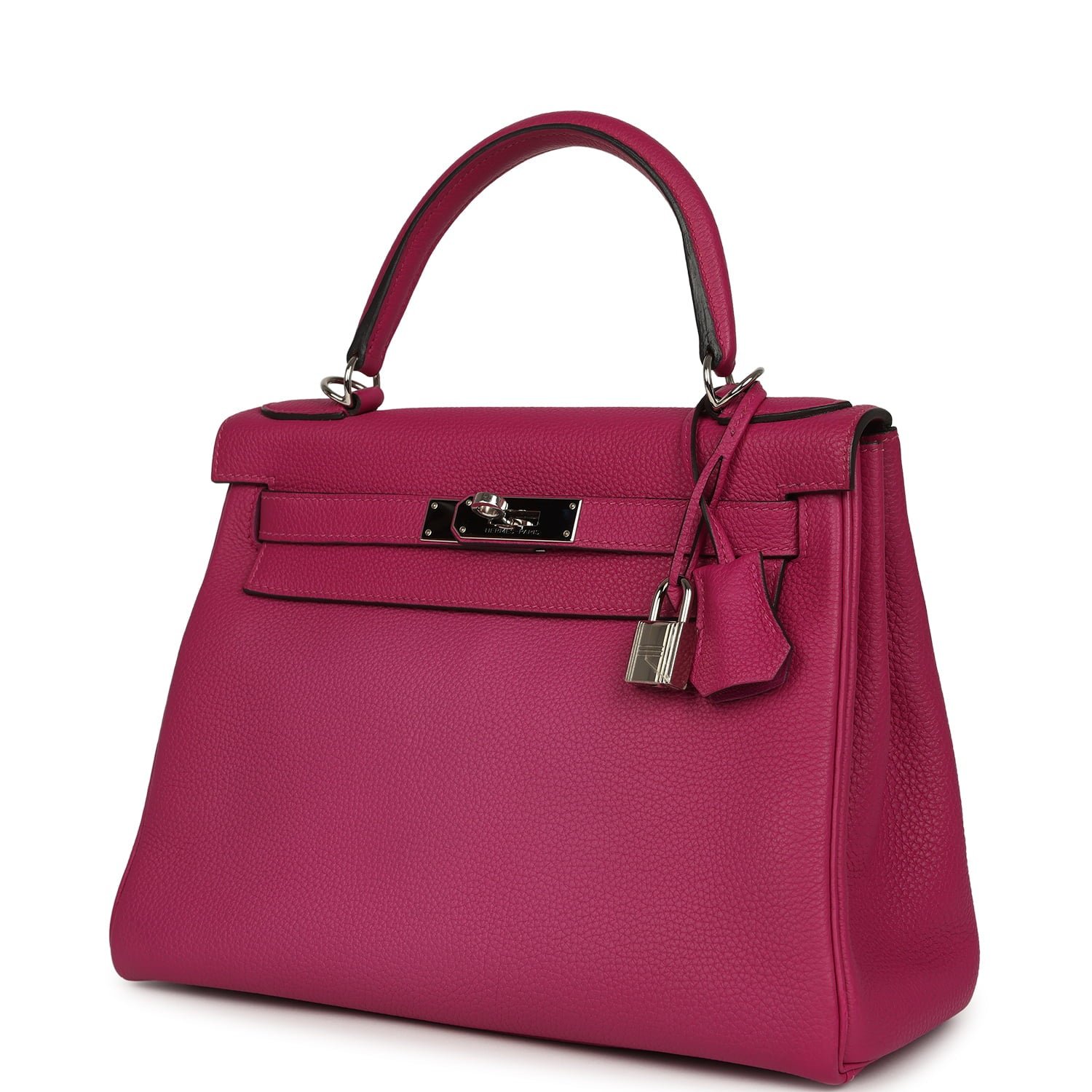 Hermes Kelly Retourne 28 Rose Pourpre Togo Palladium Hardware - Image 5