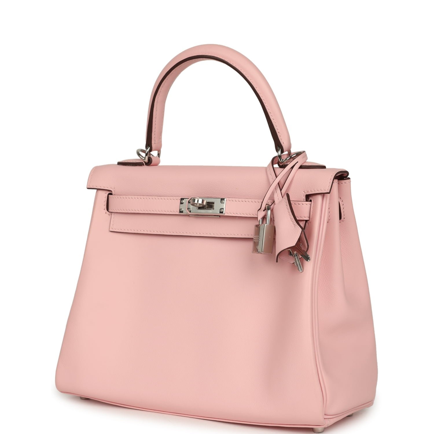 Hermes Kelly Retourne 25 Rose Sakura Swift Palladium Hardware - Image 5
