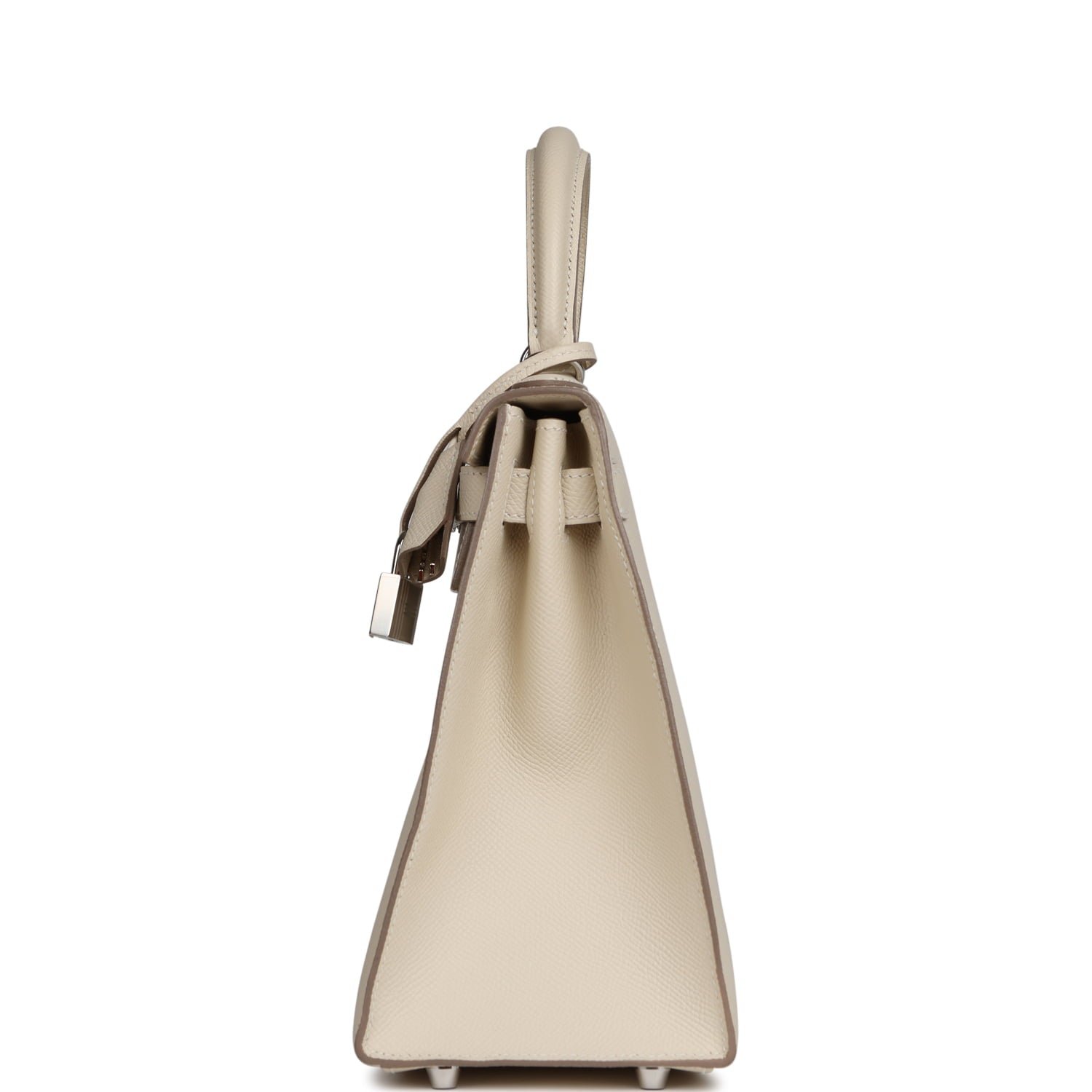 Hermes Kelly Sellier 28 Craie Epsom Palladium Hardware - Image 3