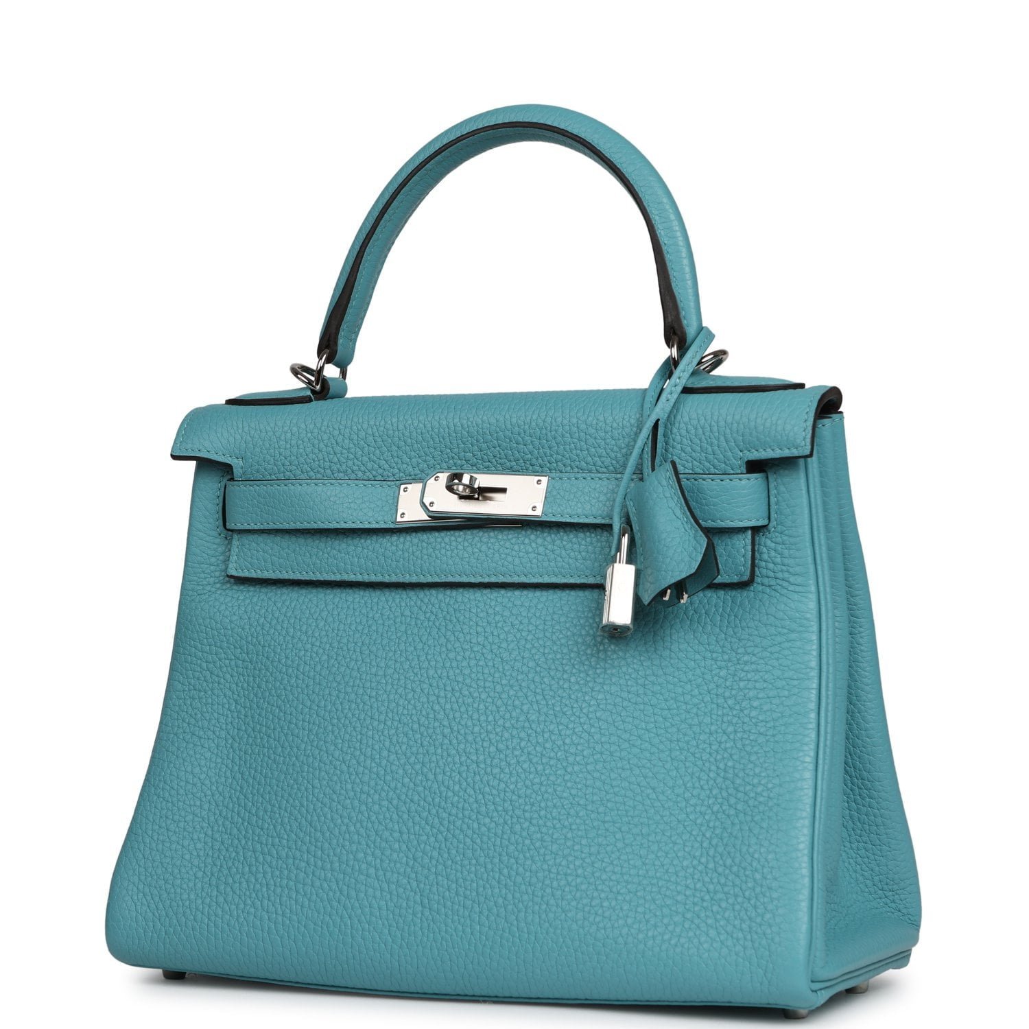 Hermes Kelly Retourne 28 Turquoise Togo Palladium Hardware - Image 5