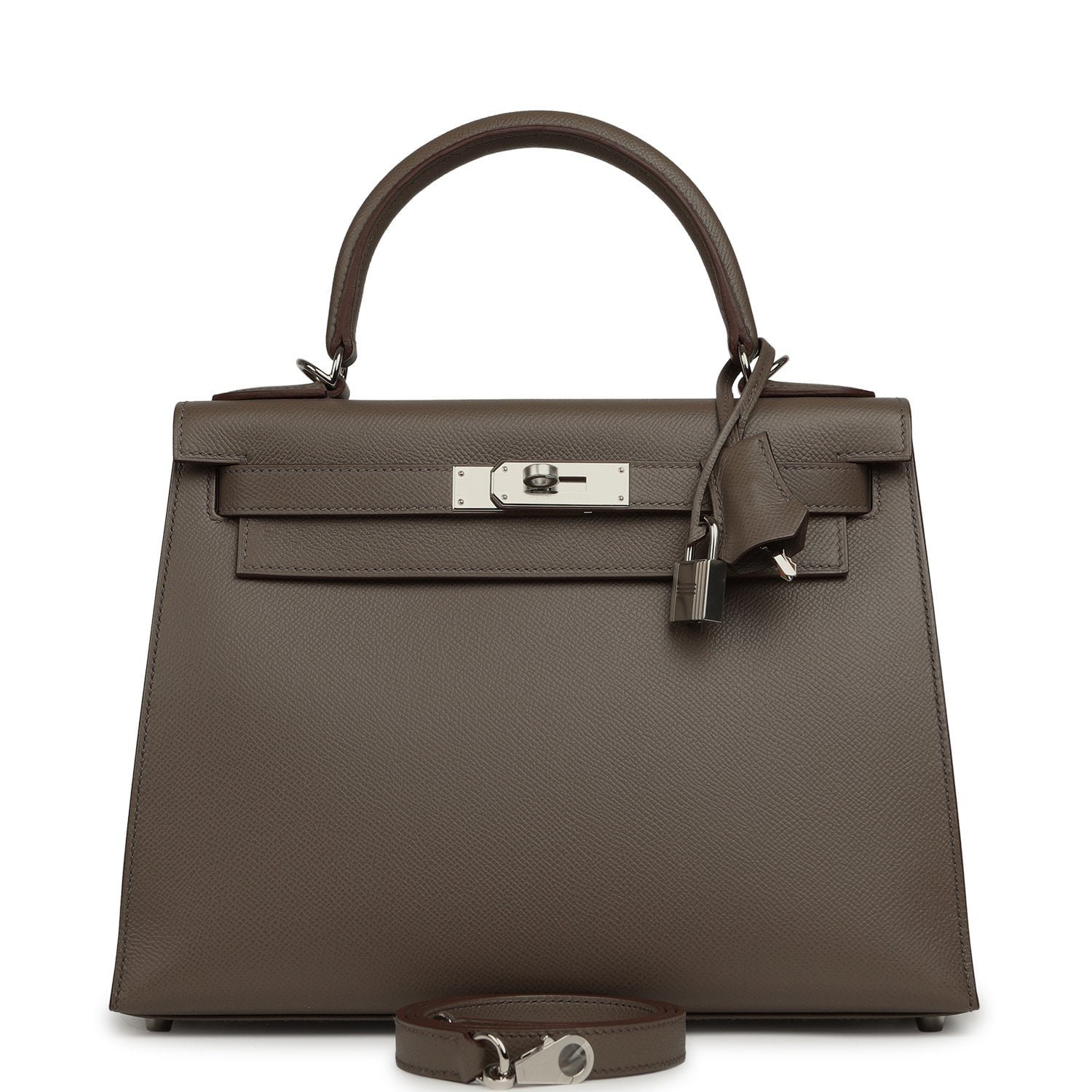 Hermes Kelly Sellier 28 Etain Epsom Palladium Hardware