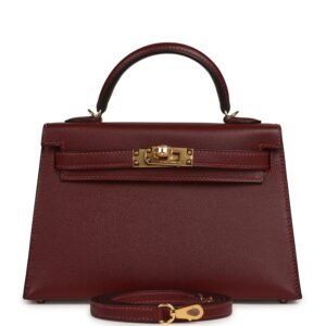 Hermes Kelly Sellier 20 Rouge H Madame Gold Hardware