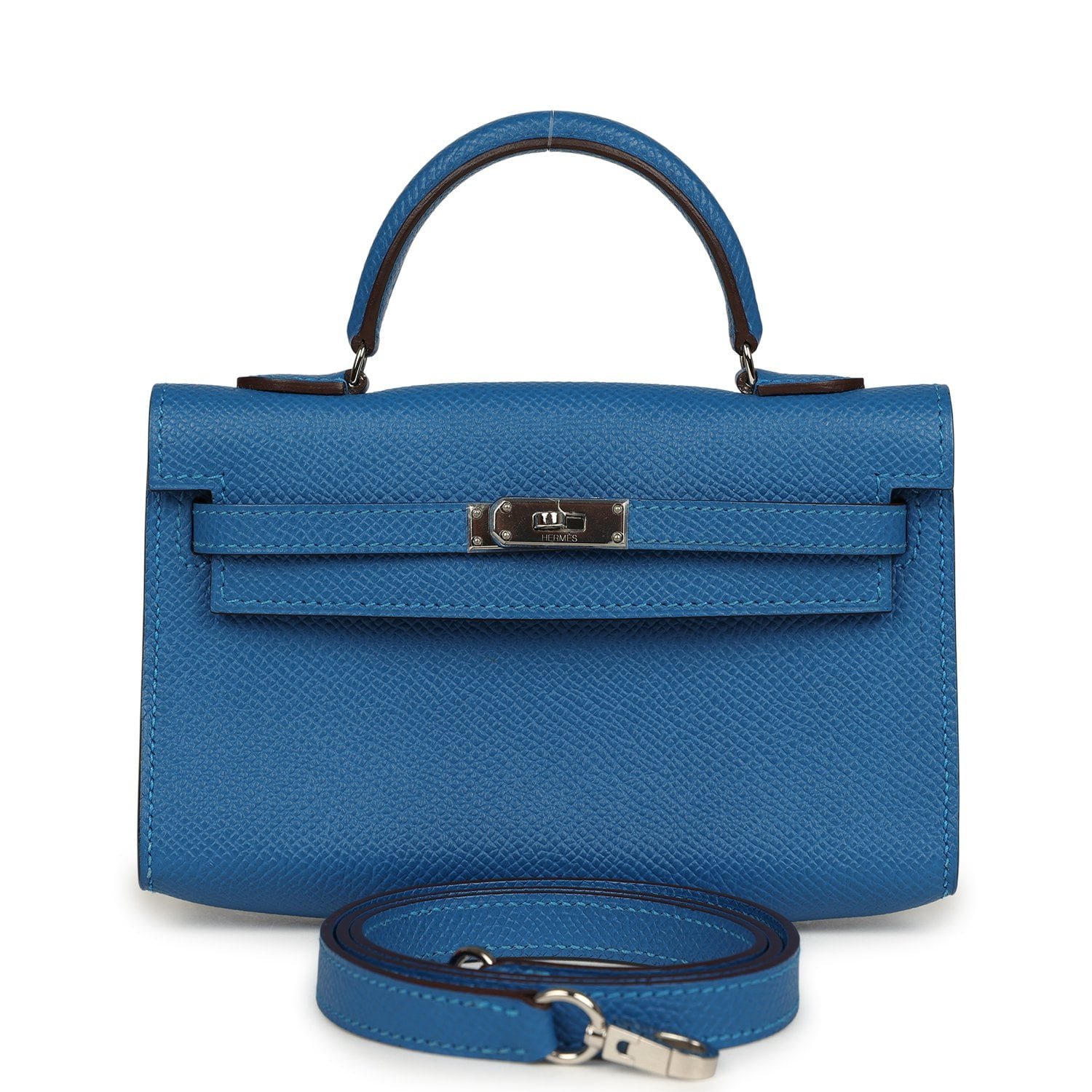 Hermes Micro Kelly 15 Bleu Mykonos Epsom Palladium Hardware