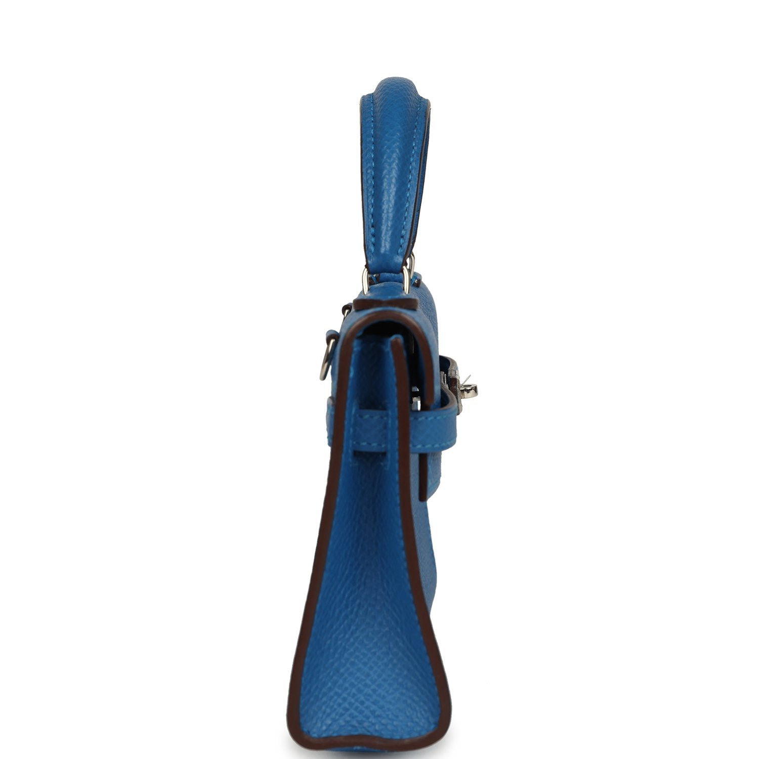 Hermes Micro Kelly 15 Bleu Mykonos Epsom Palladium Hardware - Image 3