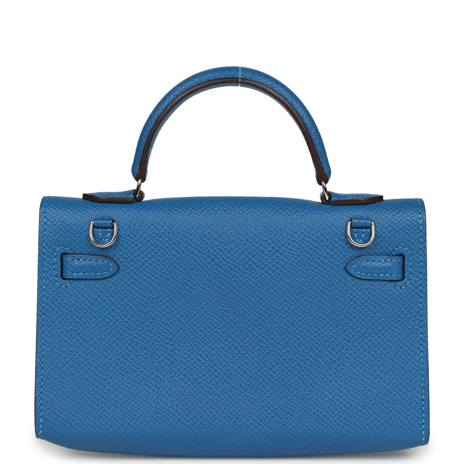 Hermes Micro Kelly 15 Bleu Mykonos Epsom Palladium Hardware - Image 4