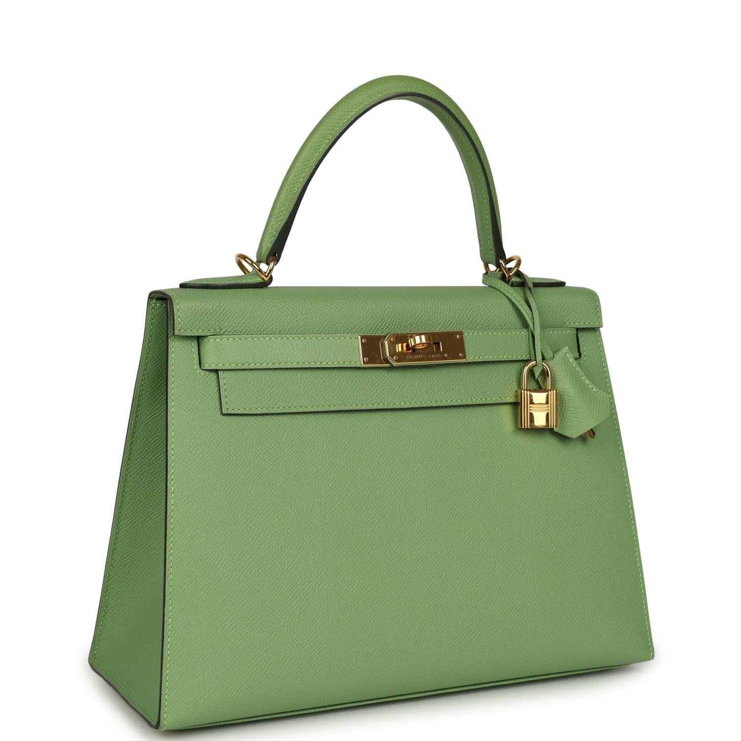 Hermes Kelly Sellier 28 Vert Criquet Epsom Gold Hardware - Image 2