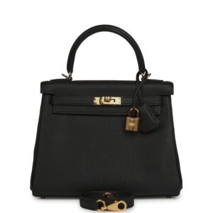 Hermes Kelly Retourne 25 Black Togo Gold Hardware (MAC-H-K-260804-3-CM)