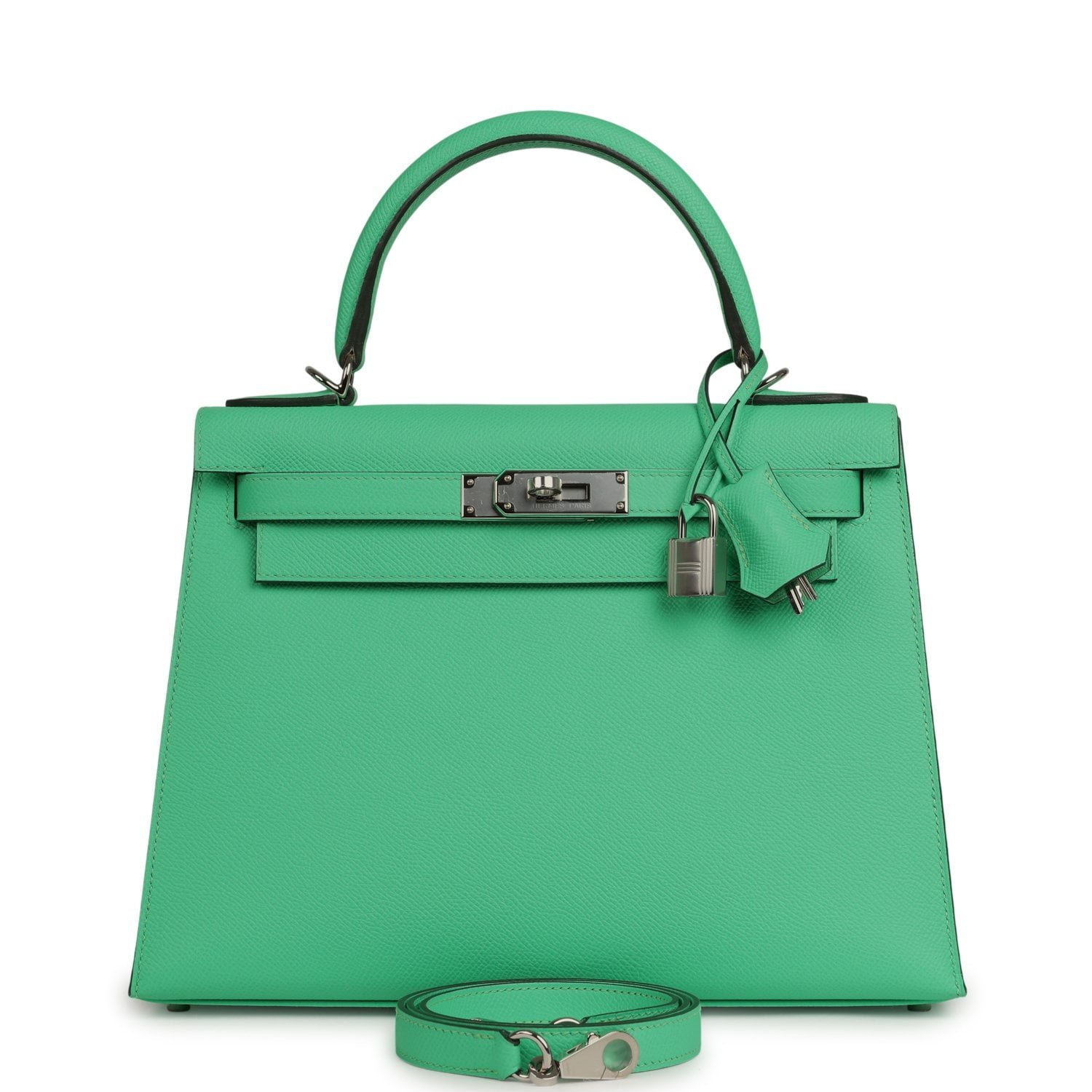Hermes Kelly Sellier 28 Vert Comics Epsom Palladium Hardware