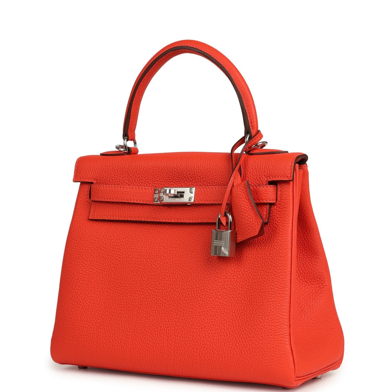 Hermes Kelly Retourne 25 Capucine Togo Palladium Hardware - Image 5