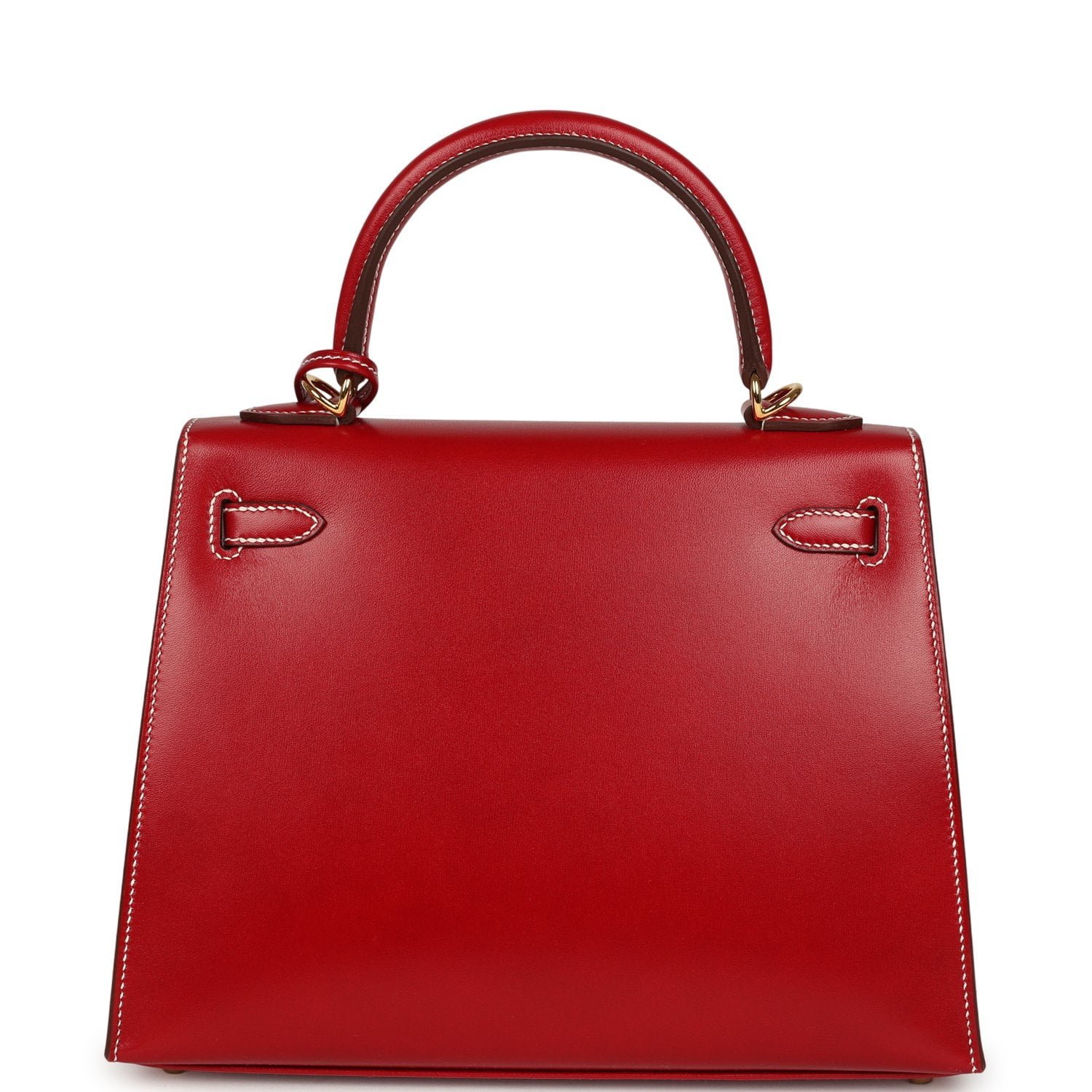 Hermes Kelly Sellier 25 Rouge Piment Box Gold Hardware - Image 4