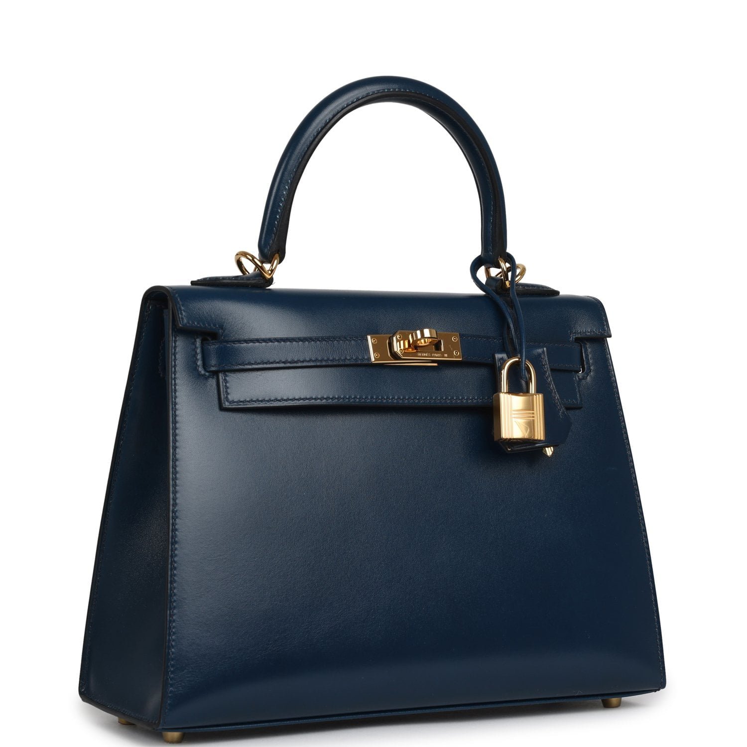 Hermes Kelly Sellier 25 Bleu De Prusse Box Gold Hardware - Image 2