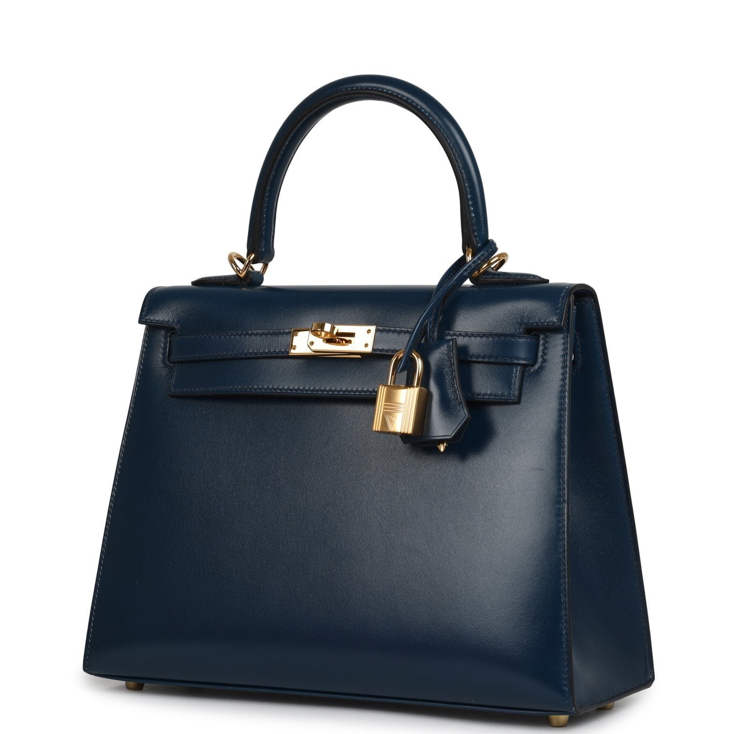 Hermes Kelly Sellier 25 Bleu De Prusse Box Gold Hardware - Image 5