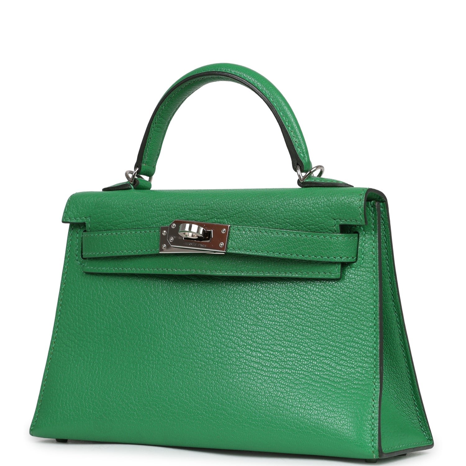 Hermes Kelly Sellier 20 Bambou Chevre Mysore Palladium Hardware - Image 5