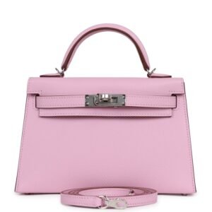 Hermes Kelly Sellier 20 Mauve Sylvestre Epsom Palladium Hardware