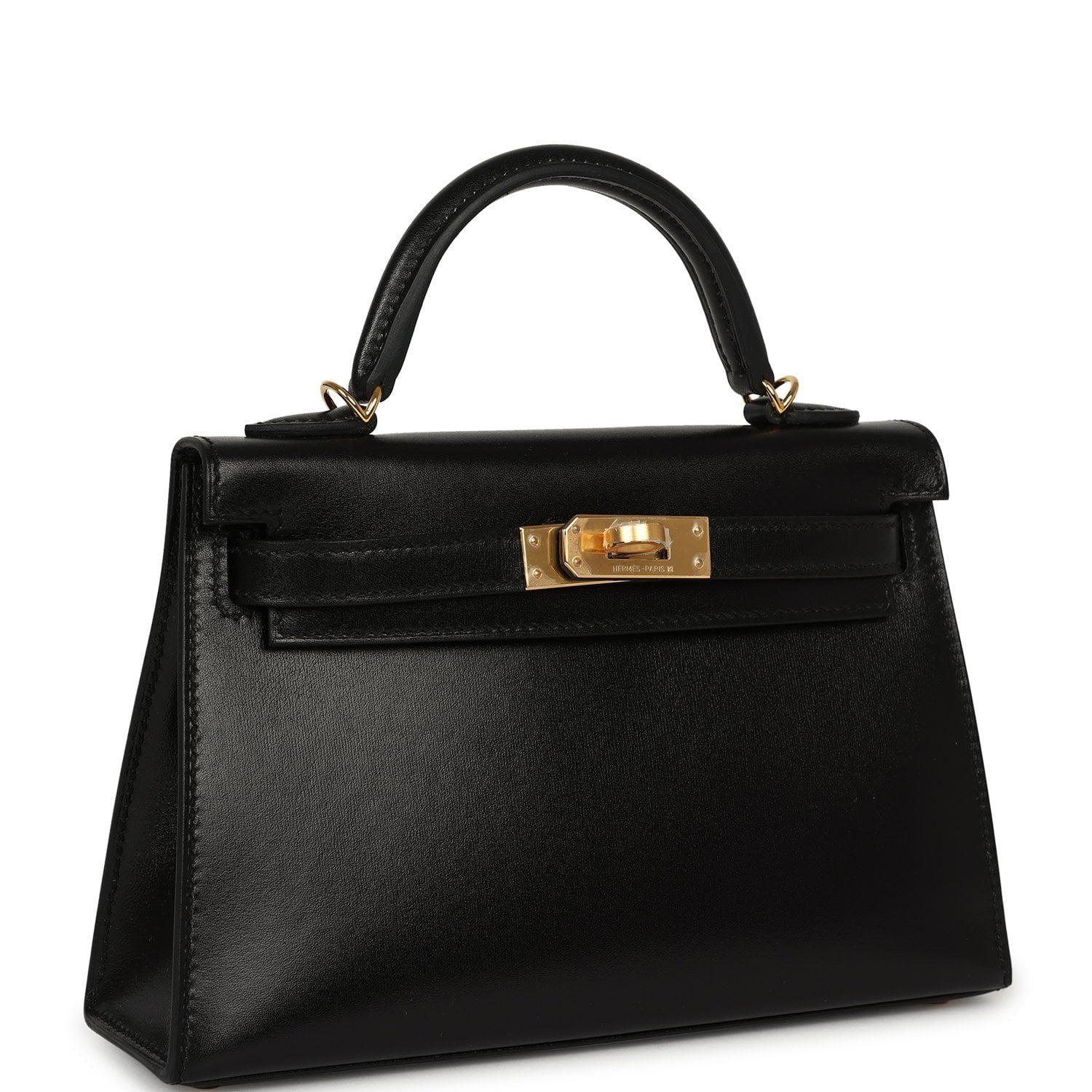 Hermes Kelly Sellier 20 Black Box Gold Hardware - Image 2