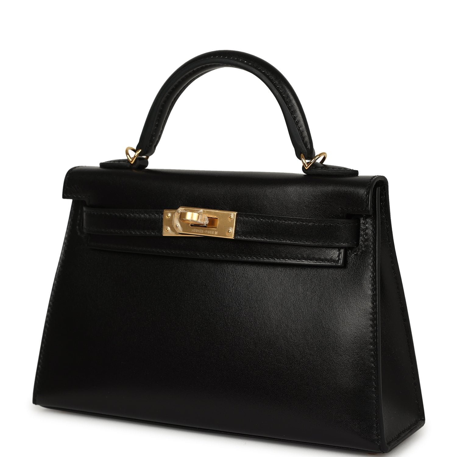 Hermes Kelly Sellier 20 Black Box Gold Hardware - Image 5