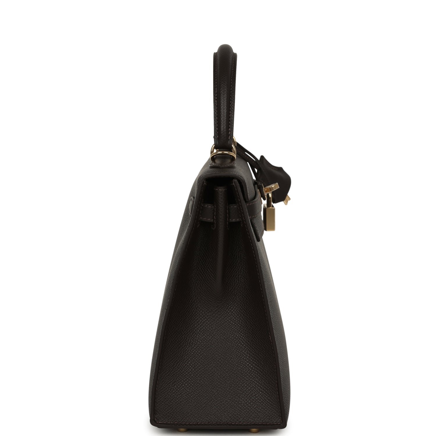 Hermes Kelly Sellier 25 Bai Brun Epsom Permabrass Hardware - Image 3