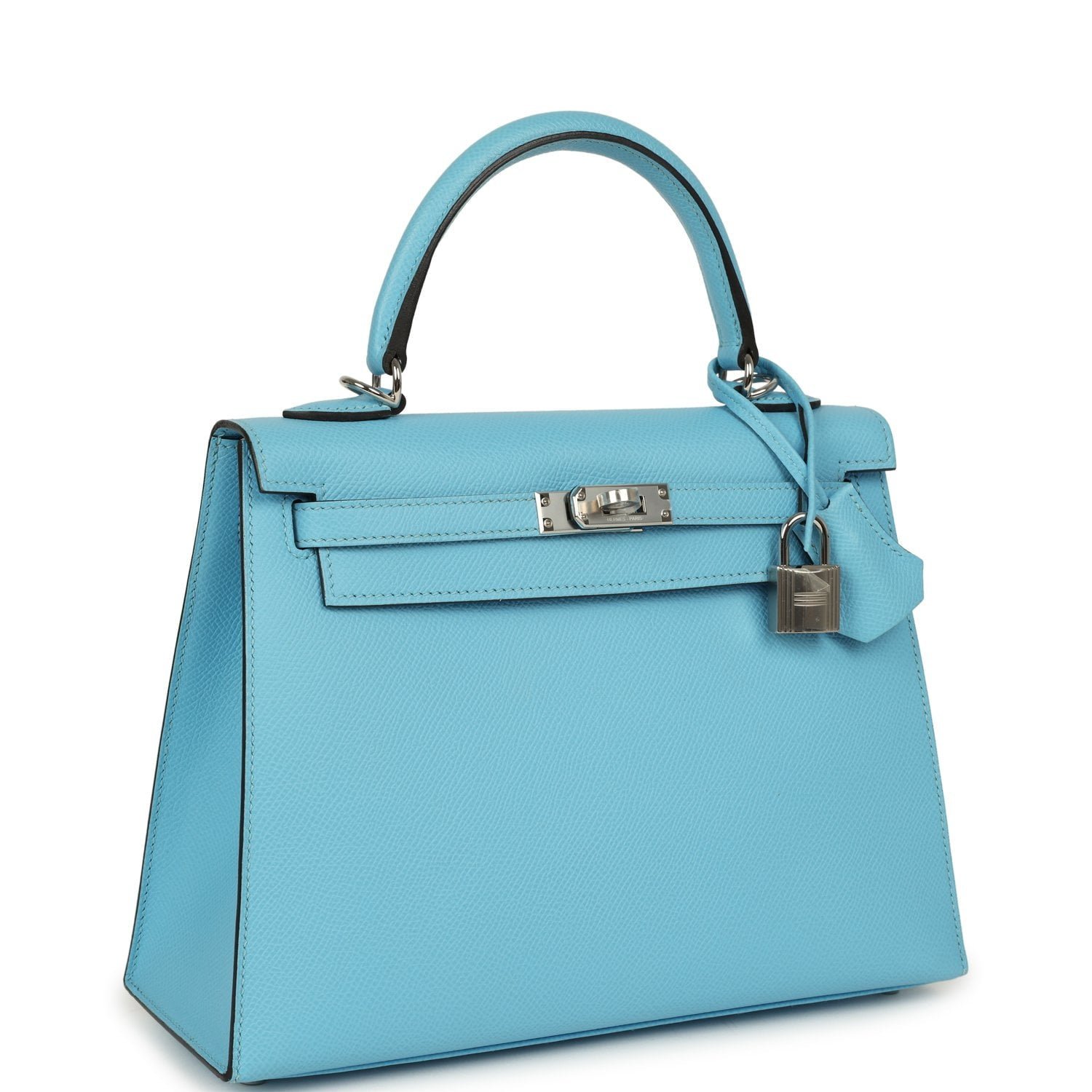 Hermes Kelly Sellier 25 Celeste Epsom Palladium Hardware - Image 2