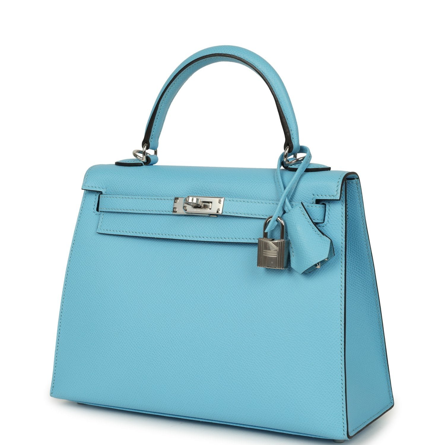 Hermes Kelly Sellier 25 Celeste Epsom Palladium Hardware - Image 5