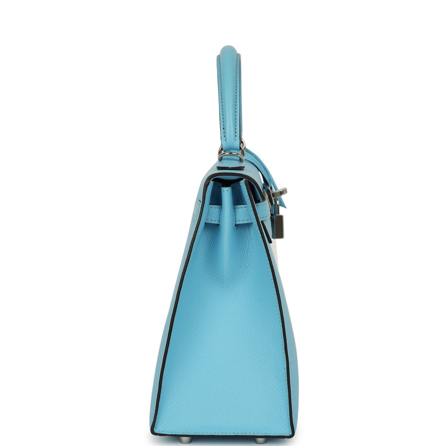 Hermes Kelly Sellier 25 Celeste Epsom Palladium Hardware - Image 3