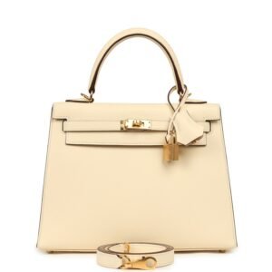 Hermes Kelly Sellier 25 Nata Epsom Gold Hardware (MAC-H-K-260902-3)