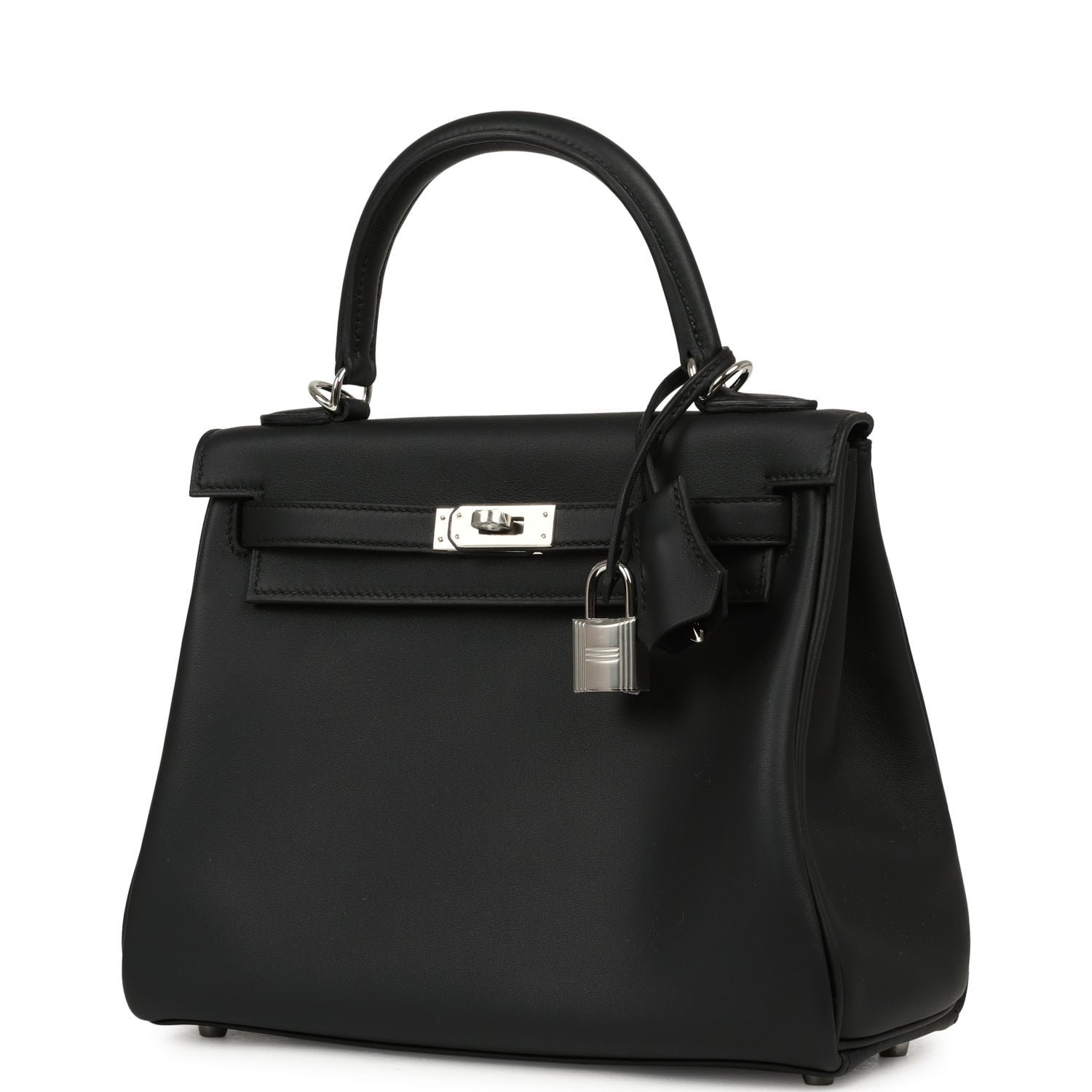 Hermes Kelly Retourne 25 Black Swift Palladium Hardware - Image 5