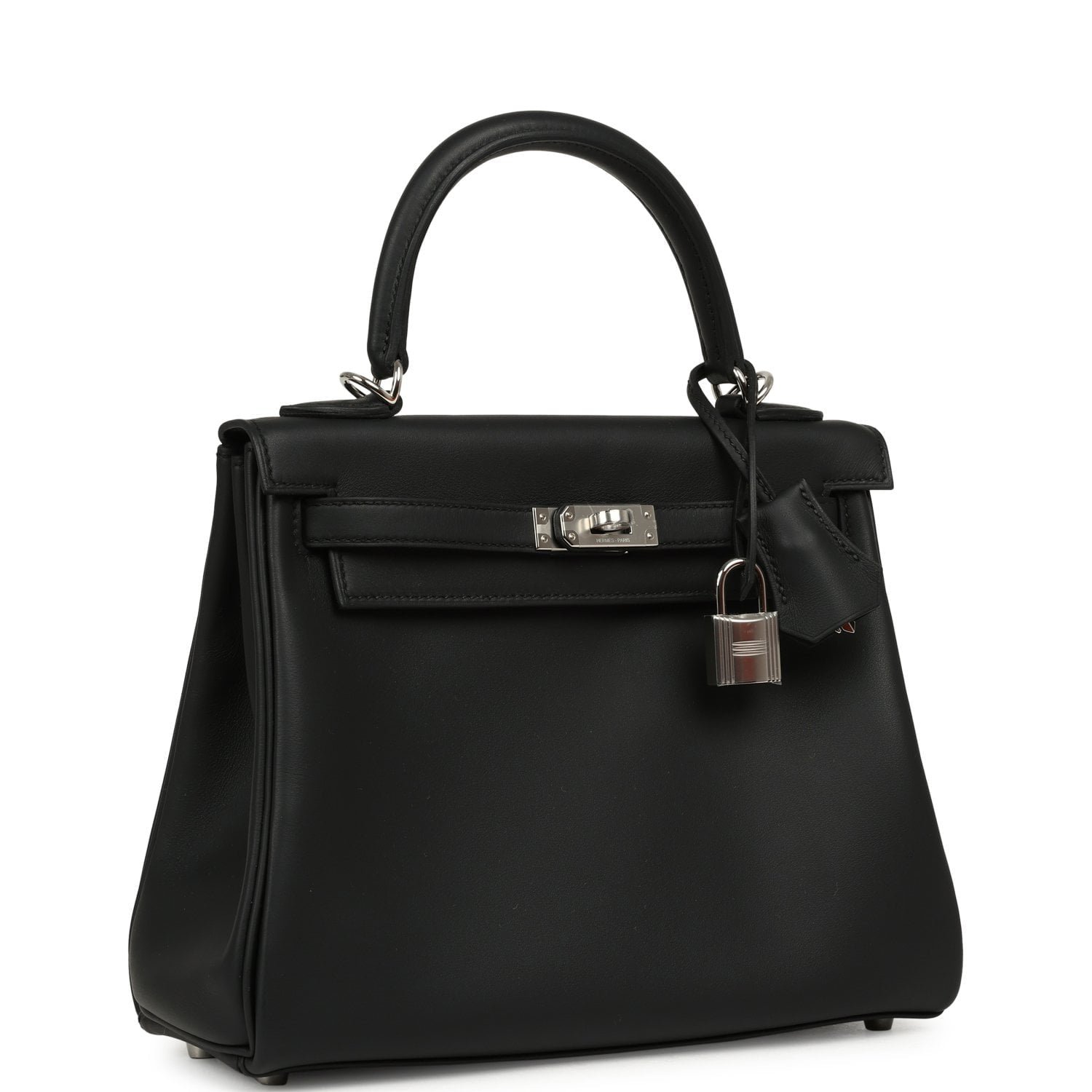 Hermes Kelly Retourne 25 Black Swift Palladium Hardware - Image 2