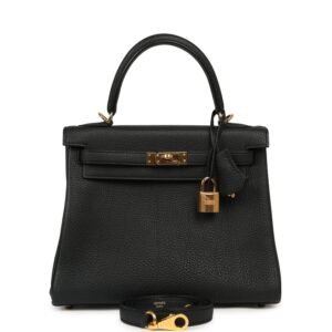 Hermes Kelly Retourne 25 Black Togo Gold Hardware (MAC-H-K-260903-2-DG)