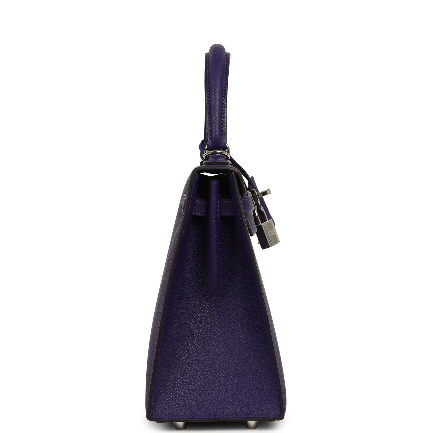 Hermes Kelly Sellier 25 Purple Epsom Palladium Hardware - Image 3