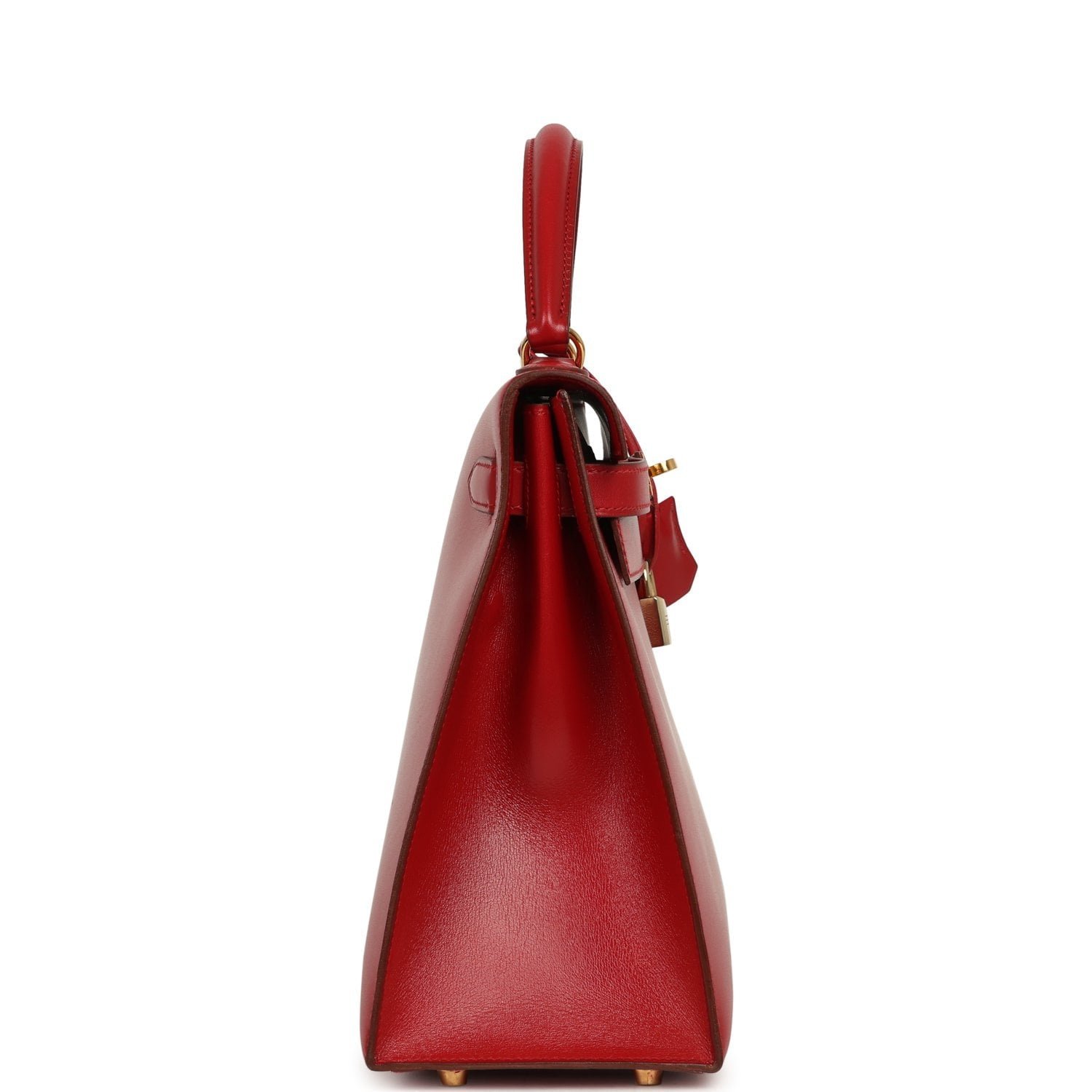 Vintage Hermes Kelly Sellier 32 Rouge Vif Box Gold Hardware (MAC-H-K-260908-2-NL) - Image 3