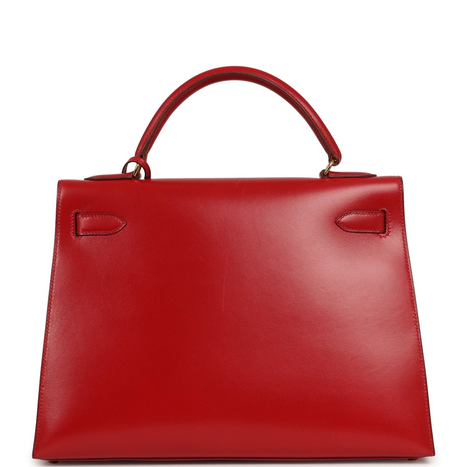 Vintage Hermes Kelly Sellier 32 Rouge Vif Box Gold Hardware (MAC-H-K-260908-2-NL) - Image 4