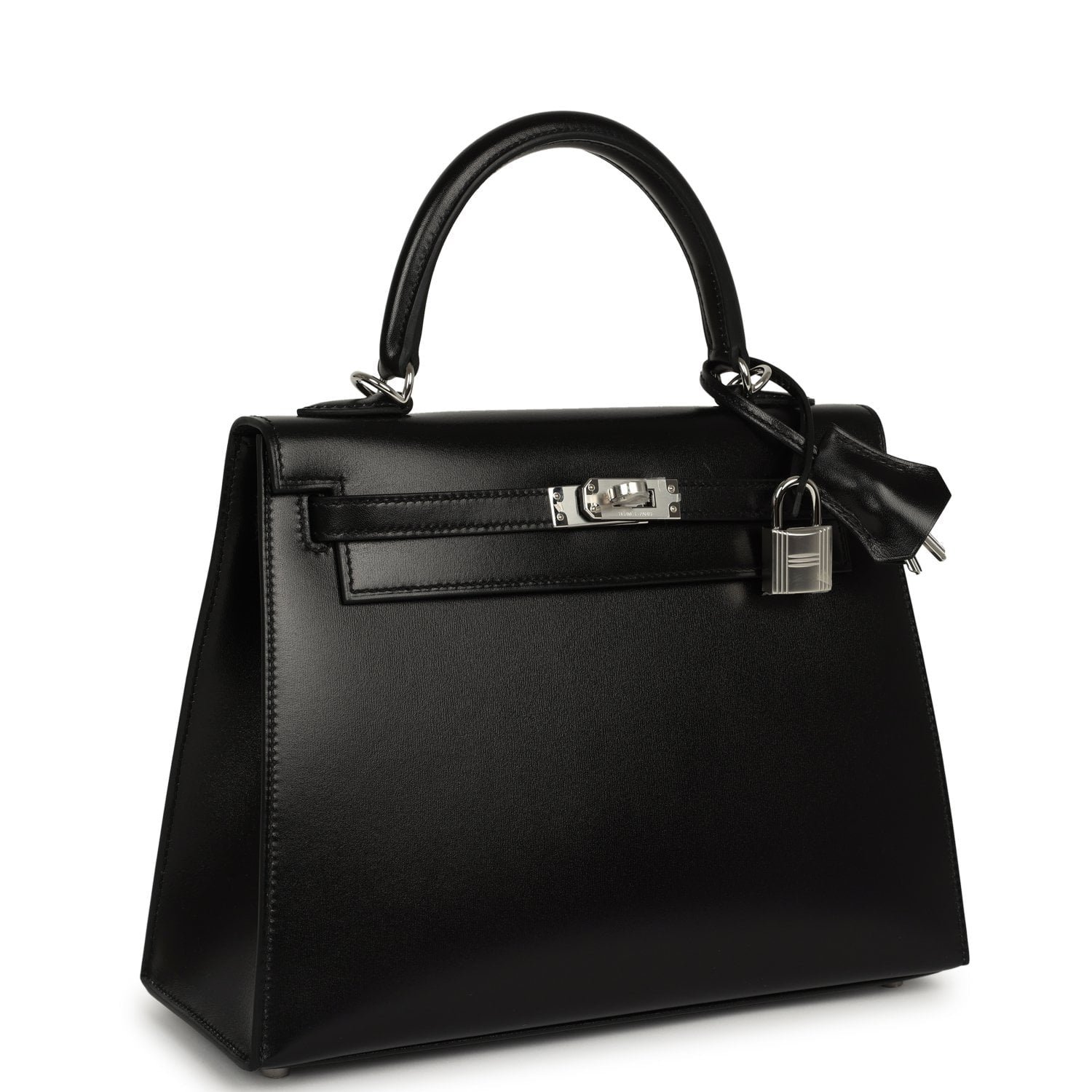 Hermes Kelly Sellier 25 Black Box Palladium Hardware - Image 2