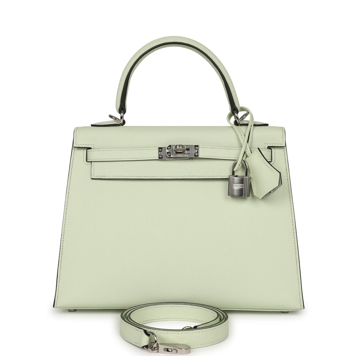 Hermes Kelly Sellier 25 Vert Fizz Epsom Palladium Hardware