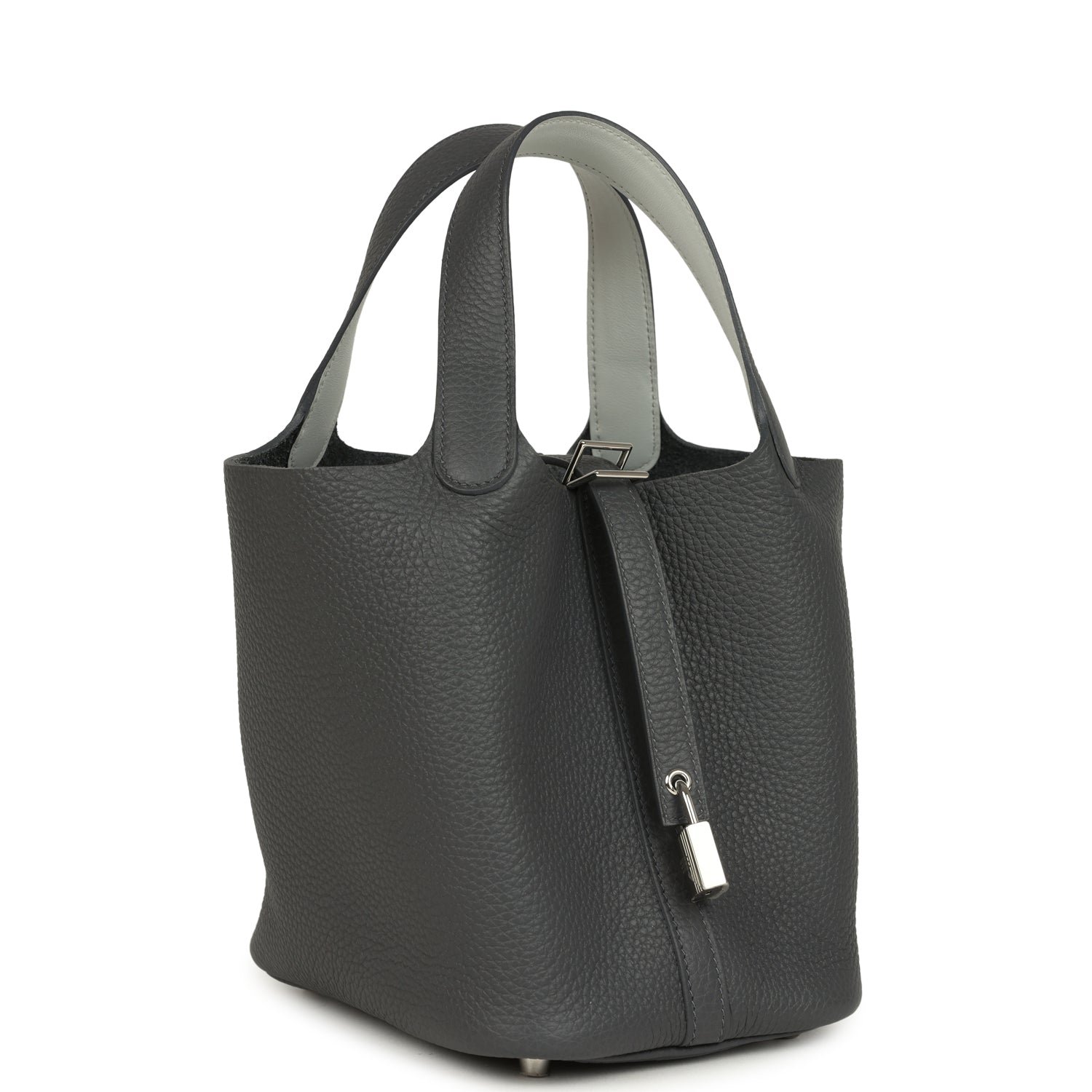 Hermes Picotin Lock 18 Eclat Ardoise Clemence and Gris Pantin Swift Palladium Hardware - Image 2