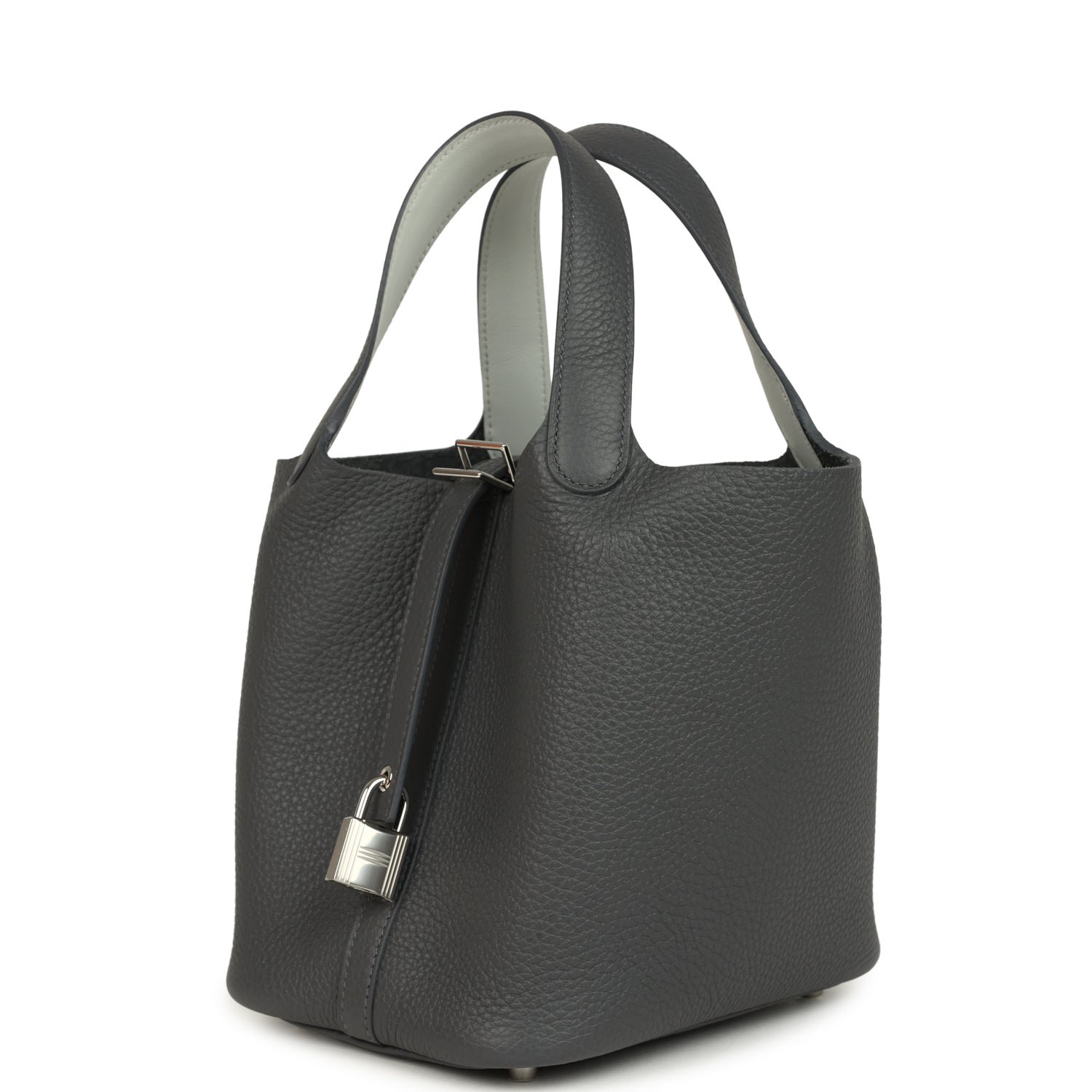 Hermes Picotin Lock 18 Eclat Ardoise Clemence and Gris Pantin Swift Palladium Hardware - Image 3