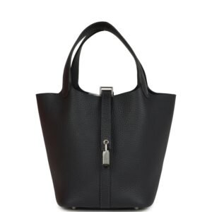 Hermes Picotin Lock 18 Caban Clemence Palladium Hardware