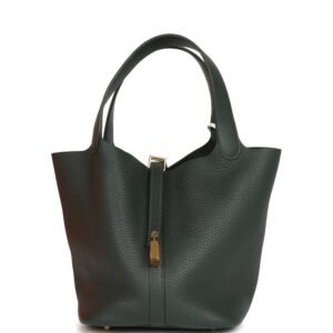 Hermes Picotin Lock 22 Vert Mangrove Clemence Gold Hardware
