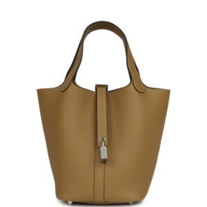 Hermes Picotin Lock 18 Dune Clemence Palladium Hardware